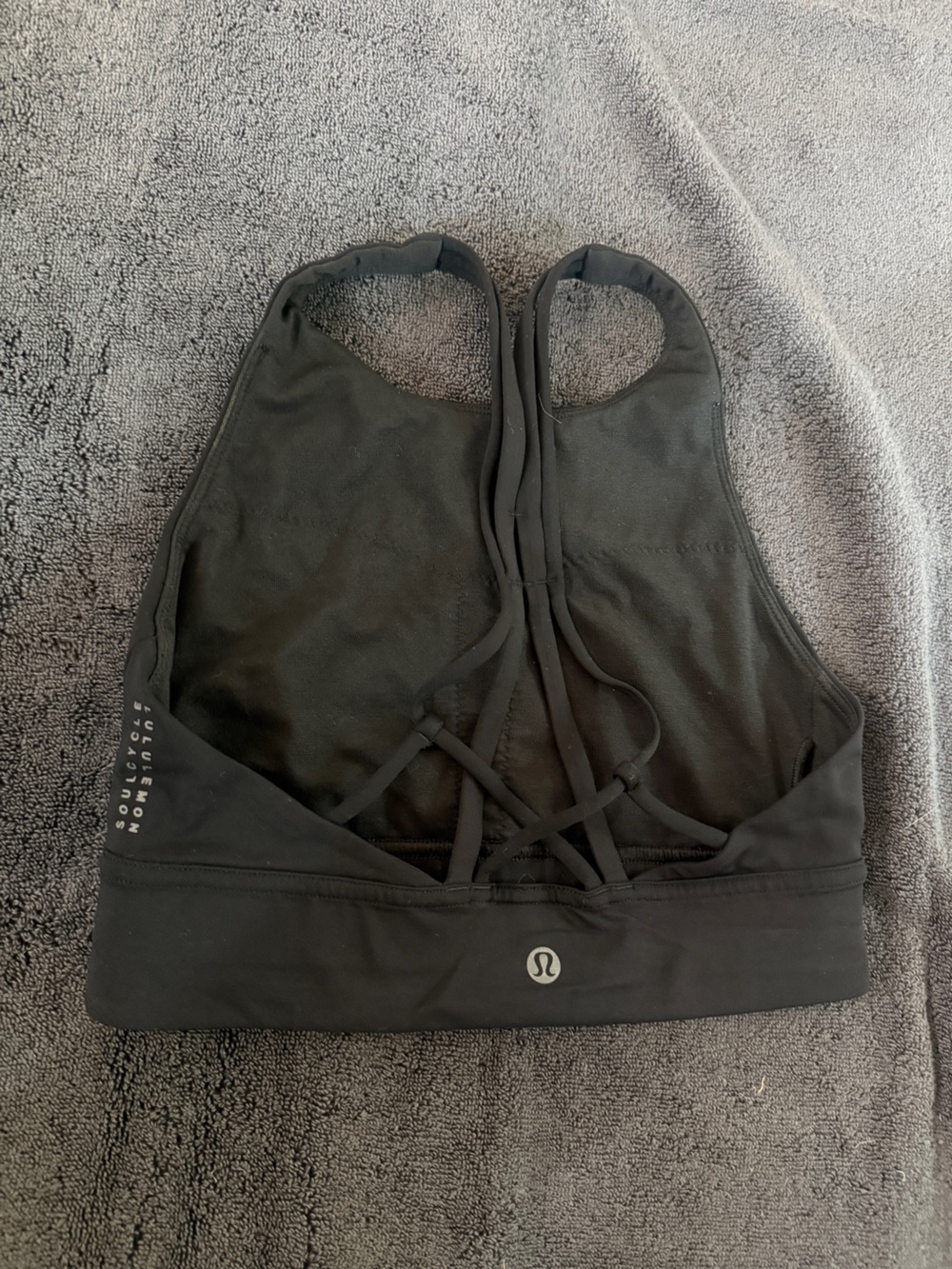 Lululemon Black Strappy Sports Bra - SoulCycle Collaboration